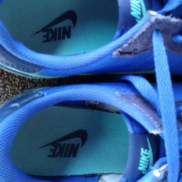 Nike Women's 9.5 Genicco Suede Blue 644451-434 Running Low Lace Up 2015 Classic - Picture 7 of 8